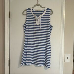 Talbots Cotton Terry Stripe Dress